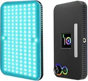 1.44in Light P graphy Lamp Dimmable Light Portable Vlog Light Rechargeable Soft Light Panel with 3000mAh Battery Video Light with USB Charging Port Black One Size