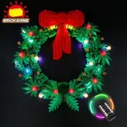 Brick Shine- GC Light Kit for Lego Christmas Wreath 40426 (New Design)