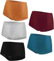 [FRCOLOR] 5pcs Women's Large Size Panties Full Women Breathable Pant Cotton Briefs Ladies Large Briefs Waist Comfy Seamless Women Underwear Boyshorts Full Coverage Panties Cotton