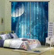 3D Sky Moon 876 Blockout Photo Curtain Print Curtains Drapes Fabric Window AU