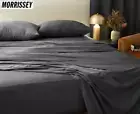 Morrissey Bamboo Luxe Cotton Sheet Set - Charcoal Size:Super King