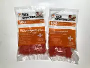 TAVY Basix TILE SPACERS 200 count (100ea x 2 packs) 1/4 in / 6 mm Plastic Cross