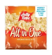 24 BAGS TOTAL | JOLLY TIME All in One Popcorn Kit, Portion Packets with Kernels,
