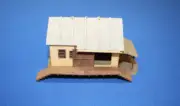 HO Scale Model Railroad Slot Car Train Scenery Farm Out Building Shed Built