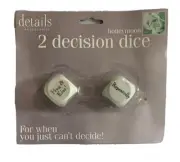 DECISION DICE ROMANTIC PARTNERS 2 White Black HONEYMOON LOVE IDEAS Fun GIFT NEW