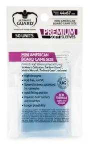 Ultimate Guard Premium Soft Sleeves for Board Game Cards Mini American (50)
