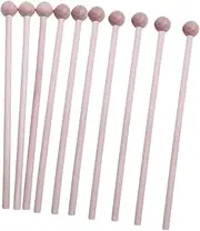 HAMPPLIES 10Pcs Drum Mallets Percussion Instrument Sticks for Marimbas Xylophones Lightweight for Beginners Professionals Early Music Educational