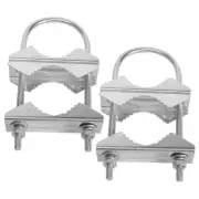 Antenna Mast Clamp V-Jaw Bracket U Bolts Pipe Mounting Hardware 2 Sets for3376