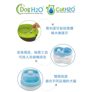 Dog & Cat H2O 貓用有氧濾水機1.2L-透明黑底白蓋