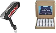 Wilson Harmonized M1 Putter - Mens Left Hand, Multi-Coloured, Standard, WGD60100L and Profile Distance Golf Ball 36 Pack