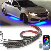 6Pcs RGB Dreamcolor Underglow LED Brake Turn Signal Strips Light For Honda Civic