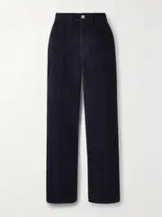 [RE/DONE] RE/DONE - 70s Cotton-corduroy Flared Pants - Navy - 23 23 Blue