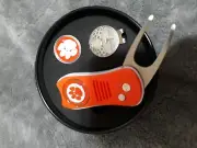 Switchblade Golf Divot Tool, Removable Marker and Hat Clip with Removable marker