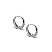 ANYCO Fashion Earrings Sterling Silver Simple Punk Circle Huggies Ear Buckle for Women Hip Hop Party Hoop Piercing Jewelry