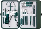 7/10/12/18Pcs Stainless Steel Nail Scissors Manicure Cutters Dark Green Cuticle Nipper Pedicure Care Tool for Home Use