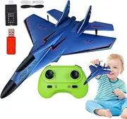 RC Planes for Kids,Model Toy RC 2.4GHz Plane Toy - Pull Back Foam Aircraft Toy Airplane Model with Light for Beginner & Kids