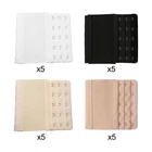 5 Pieces Flexible Bra Extender Comfortable 5 Hooks Elastic Bra Band Extension