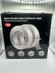 Nano Washable Traceless Removable Mounting Tape UALAU 2 Pack 16.4ft