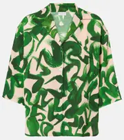[Dries Van Noten] Dries Van Noten Printed shirt AU 8 green