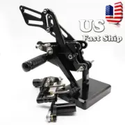 CNC Black Rearsets Footpegs Peg For Honda GP Shift CBR1000RR 2008-2016 2009 2010