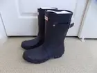 NEW IN BOX NIB HUNTER WOMENS 9 ORIGINAL SHORT RAIN BOOTS NAVY BLUE SHOES