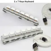 New 7 Keys Keyboard USB Interface Custom Macro Mini Mechanical Keyboard VER