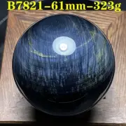 B7821-61mm-323g Natural Blue Tiger eye Crystal Sphere Ball Healling