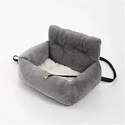 Car Dog Carrier Portable Car Pet Front and Back Seat Carrier - Soft Dog Crate & Car Seat Cushion for Travel