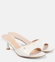[Gianvito Rossi] Gianvito Rossi 55 leather mules AU 7 white
