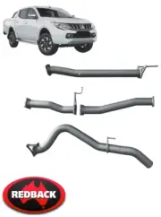 REDBACK EXTREME DUTY EXHAUST SYSTEM W/O CAT FOR MITSUBISHI TRITON MR 4G64 2.4 I4 (for: Mitsubishi)