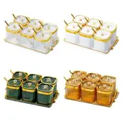 Condiment Box Condiment Canisters 6 Grids Sturdy for Kitchen Storage Spice