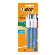 Bic 4 Colour Click Pen Original Writing Ball Pen [3-Pieces]