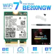 WiFi 7 M.2 Wireless Card Intel BE200NGW 5800Mbps Bluetooth 5.4 Network Adapter