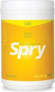 Spry Natural Fresh Fruit Gum, Natural Xylitol Chewing Gum, 550 count