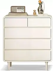 GUAWJRZDP 5-Drawer Chest, Drawers Organizer Storage, Storage Cabinet Wood, Chest of Drawers, Easy Assembly, for Bedroom Living Room, Nursery, Closet, Warm White