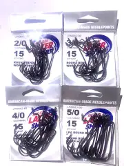 15 Eagle Claw Lazer Round Bend Worm Fish Hooks L091G Value Pack Pick Your Size