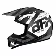 AFX FX-17 HELMET - ATTACK - MATTE BLACK/SILVER - X-LARGE 0110-7146