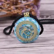 Orgonite Energy Pendant Orgone Amazon Stone Necklace Horus Eye All-seeing Eyes