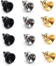 12Pcs Guitar Strap Locks Metal End Pins with Mounting Screws