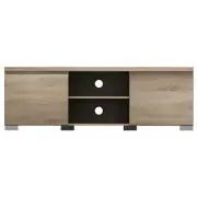 TV Cabinet Entertainment Unit Stand Shelf Storage Oak Cupboard Furniture 140CM