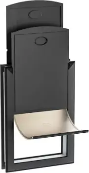 Weatherproof Dog Door with Double Sliding Lock Panel, Energy Efficient Rugged