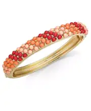Charter Club Gold-Tone Coral-like Multicolor Pearl Bangle Women's Bracelet