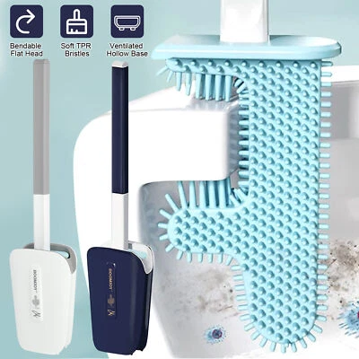 No Dead Corner Cactus Toilet Brush Silicone Cellulite Scrub Non-slip Handle New