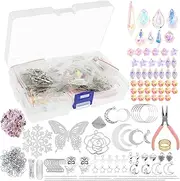 UKQRRTC 400Pcs DIY Suncatchers Making Supplies Kit, Decorative Suncatcher Prism Making Kit, Window Hanging Décor Set for Kitchen Office(Style 2)