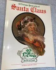 ANTIQUE POSTCARDS of SANTA CLAUS Book 40 Madison Square Press Reproductions