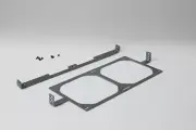 Dark Grey XTIA MINI ITX Bracket for 240 Radiator NEW