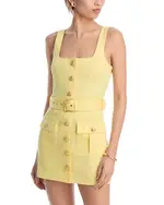 L'Agence Midy Button Front Mini Dress