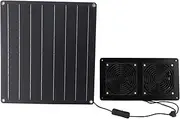 Solar Exhaust Fan, Solar Exhaust Intake Fan Kit with Switch Control for Shed, Chicken Coop, Greenhouse
