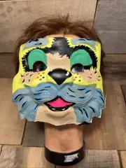 Vintage Plastic Halloween Mask Masquerade Creepy Dog Face Animal Lorax