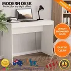 Modern Computer Desk Study Writing Table Laptop Home Office Workstation White AU